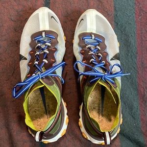 Nike React 87s Moss Green, brown, white mesh. US size 11